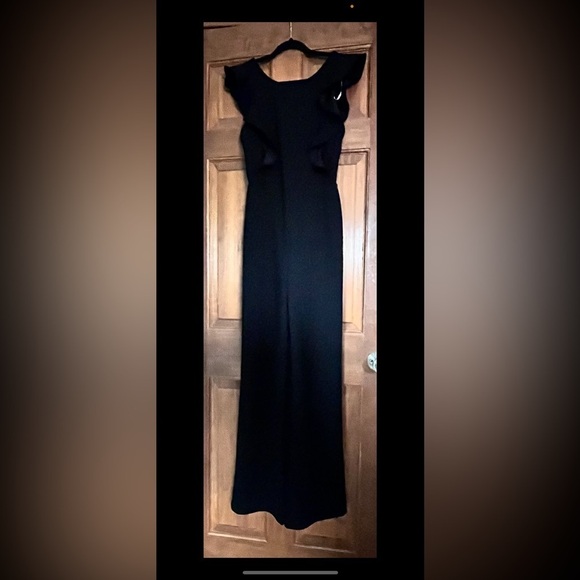 Lulu's Black Ruffle Sleeve Jumpsuit - Picture 2 of 5